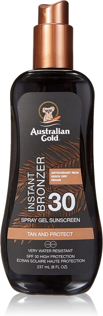 Australian Gold Protección Solar con Bronceador, Marron, Cocoa Dreams Fragrance, 237 Mililitros
